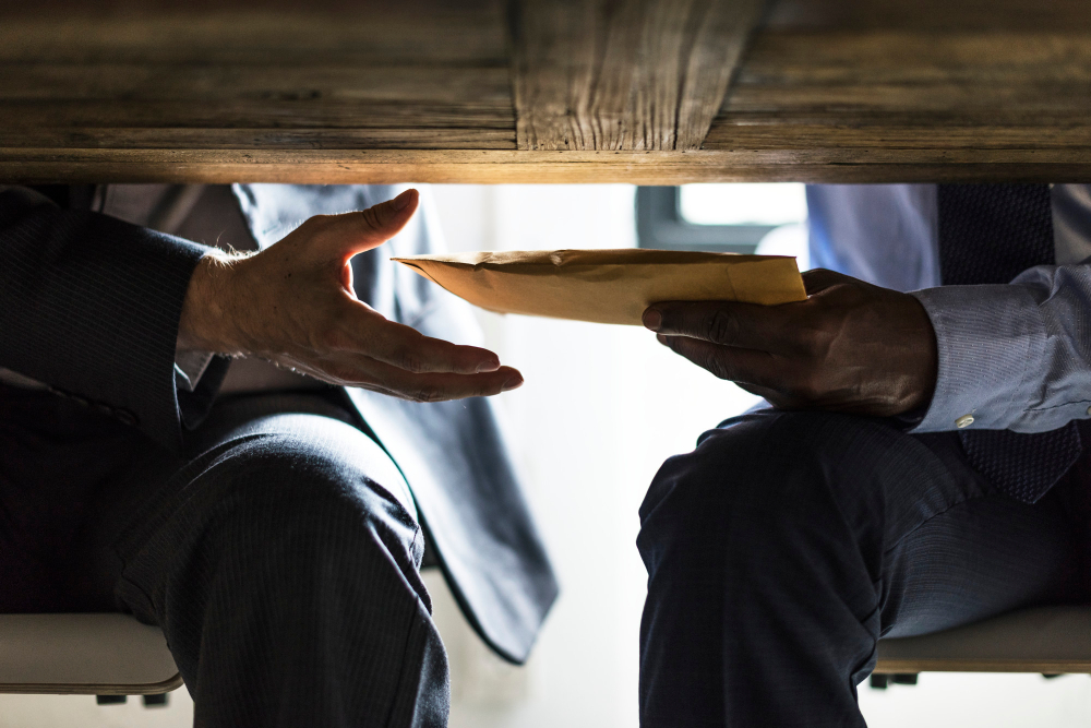 business-people-sending-documents-table
