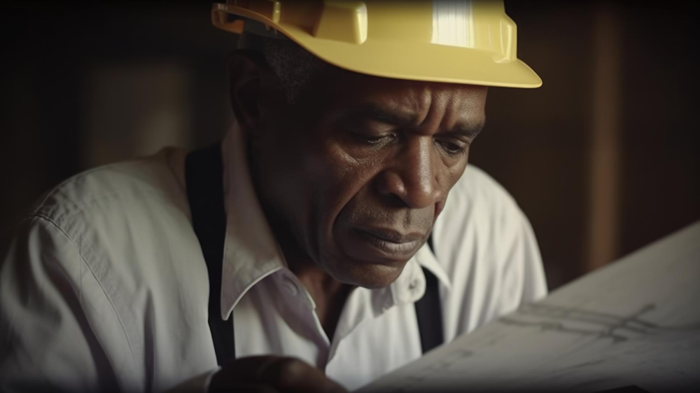 engineer-male-africanamerican-mature-checking-blueprint-construction-site-generative-ai-aig22